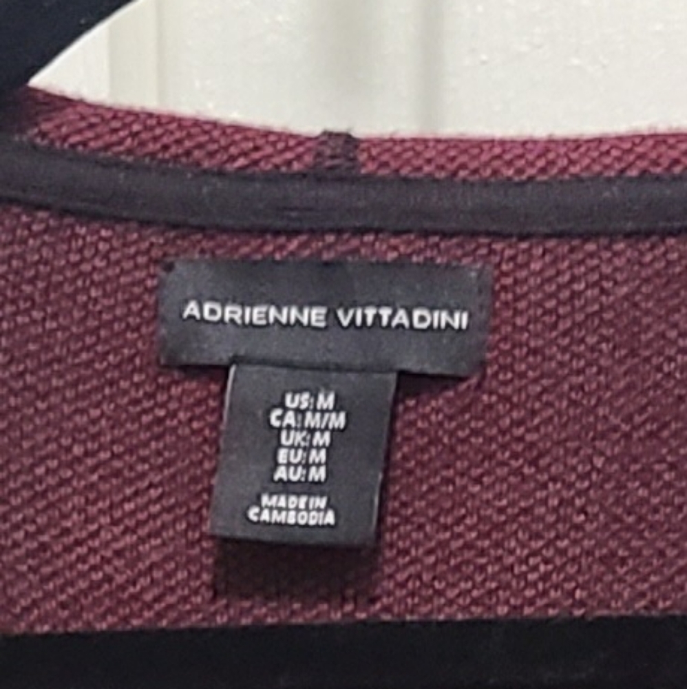 Adrienne Vittadini Open Front Shawl Collar Buffalo Check Hood Cardigan Coat - Picture 4 of 5